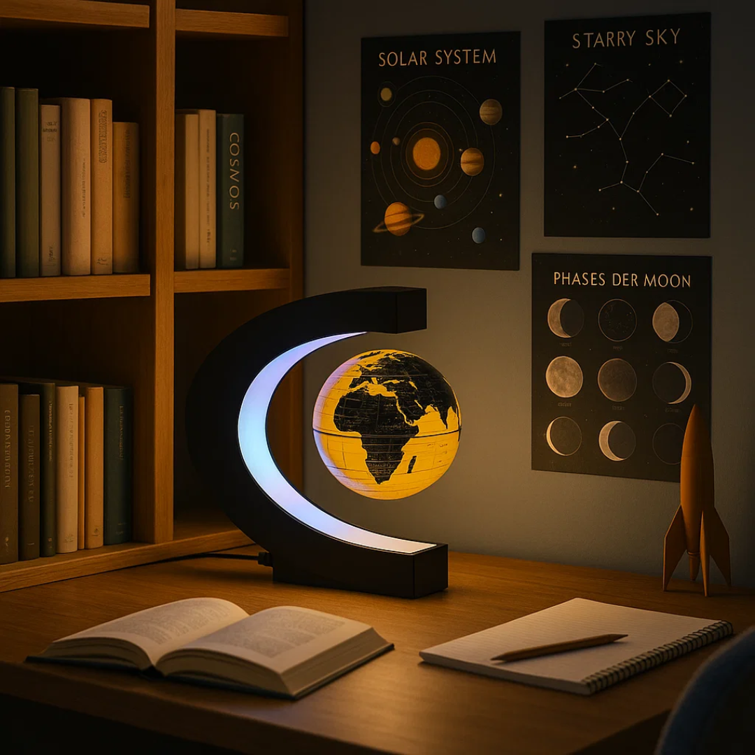 Norvo | AstroGlobe LED Verdens Globe – Flytende Globe Lampe med Magnetisk Oppheng
