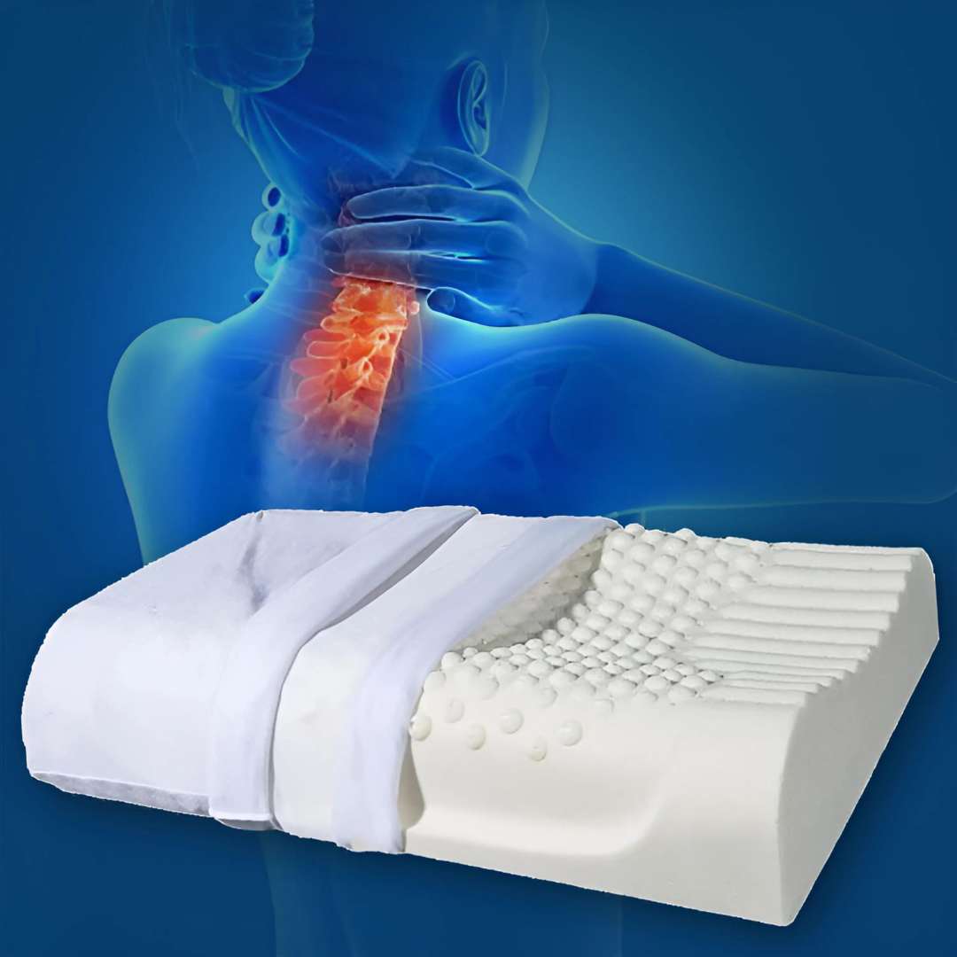 EcoNeck Comfort | 100% Naturlatex Ortopediskpute - for Nakke Smerte - Komfortabel og Støttende Pute - Bedre Søvn - Velvære Norvo