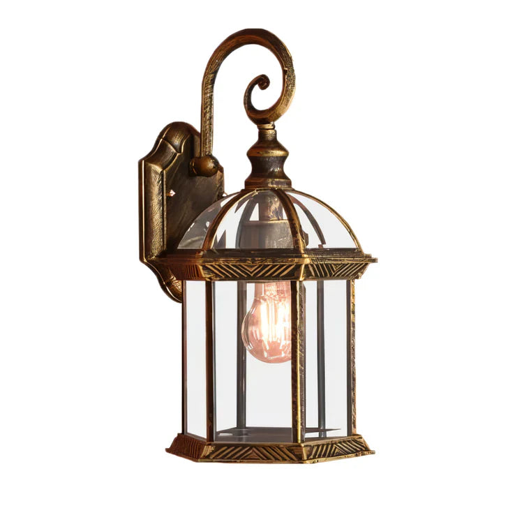 Norvo | Vintage E27 LED Vegglampe - Svart Bronse Utendørs Lysarmatur for Veranda, Hage, Hage