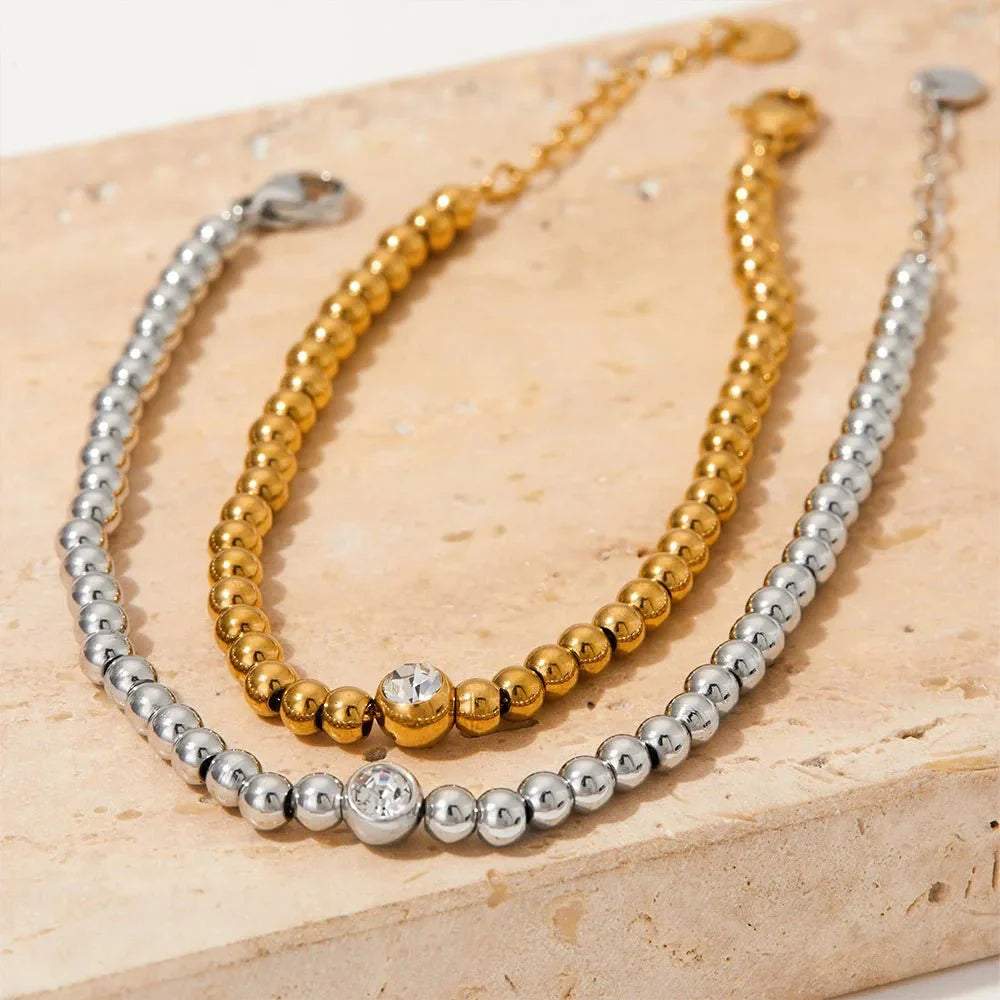 Norvo | 18k Perlede Diamant Senter Halssmykke og Armbånd