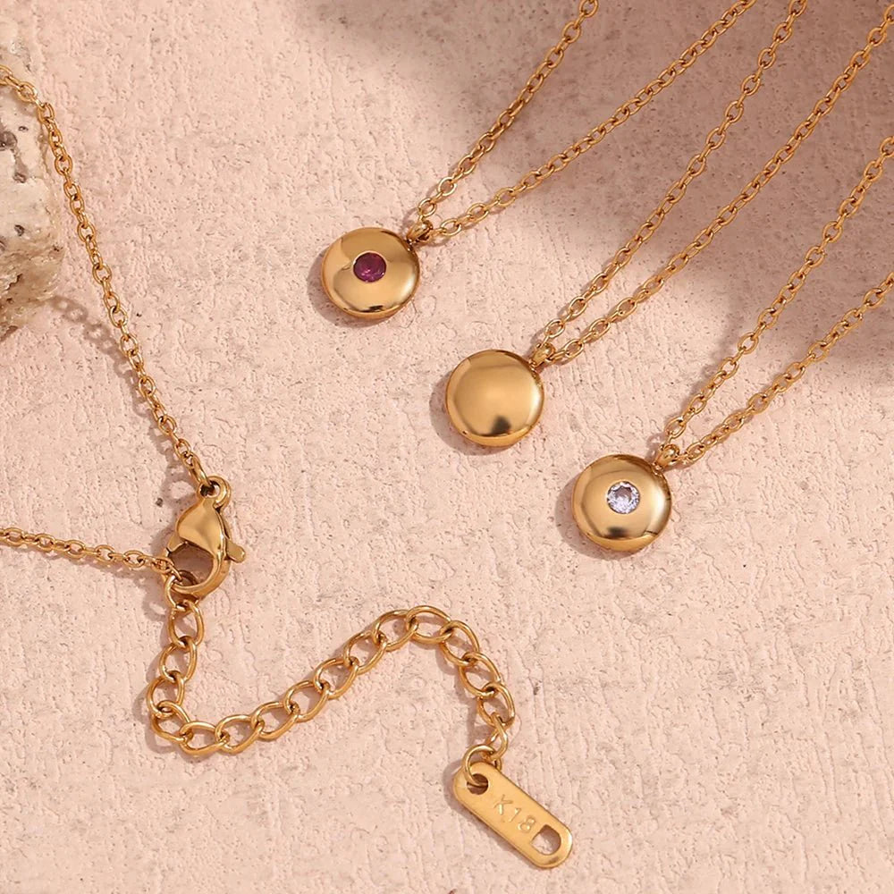 Norvo | 18k Delikat Minimalistisk Fødselssteinskjede