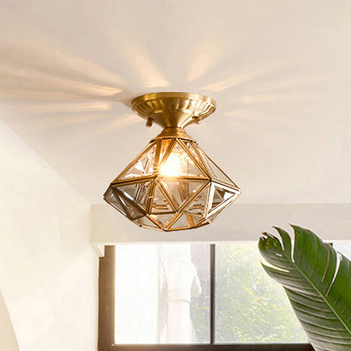 Norvo | StarLuxe Taklampe - Tradisjonell Messing Taklampe med Glass