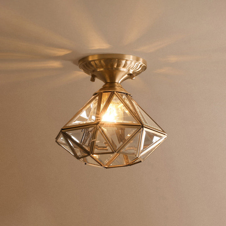 Norvo | StarLuxe Taklampe - Tradisjonell Messing Taklampe med Glass