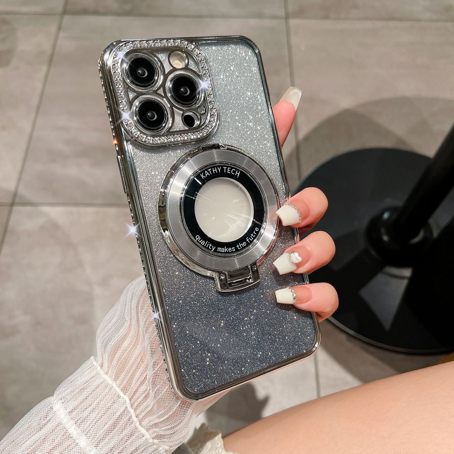 Norvo | Glitter Diamond Magnetisk MagSafe Ring Holder for iPhone