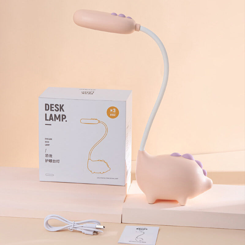 Norvo | Oppladbar LED Skrivebordslampe med Tegneserie Dinosaur Øyepleie