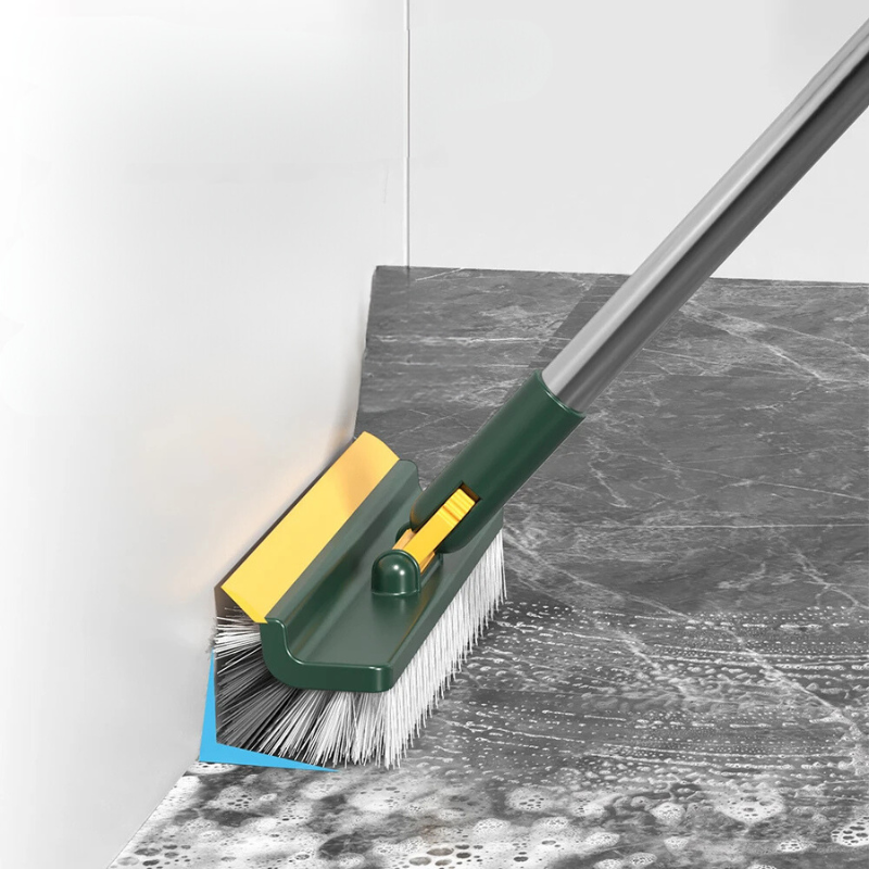 Norvo | Glazora DuoBrush Rengjøringsbørste | 2-i-1 for Gulv & Vinduer | Med Svingbart Hode & Teleskopisk Håndtak | Uanstrengt Renhold