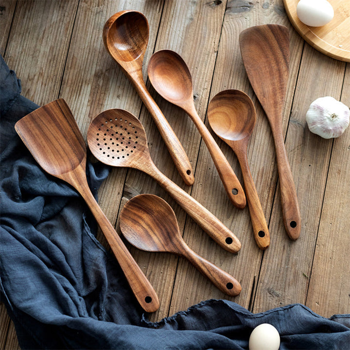Teak Wood Bestikksett | Norvo