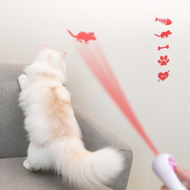 PurrPlay USB oppladbar kattelekelykt – Interaktiv LED-lampe med 4 mønstre | Norvo