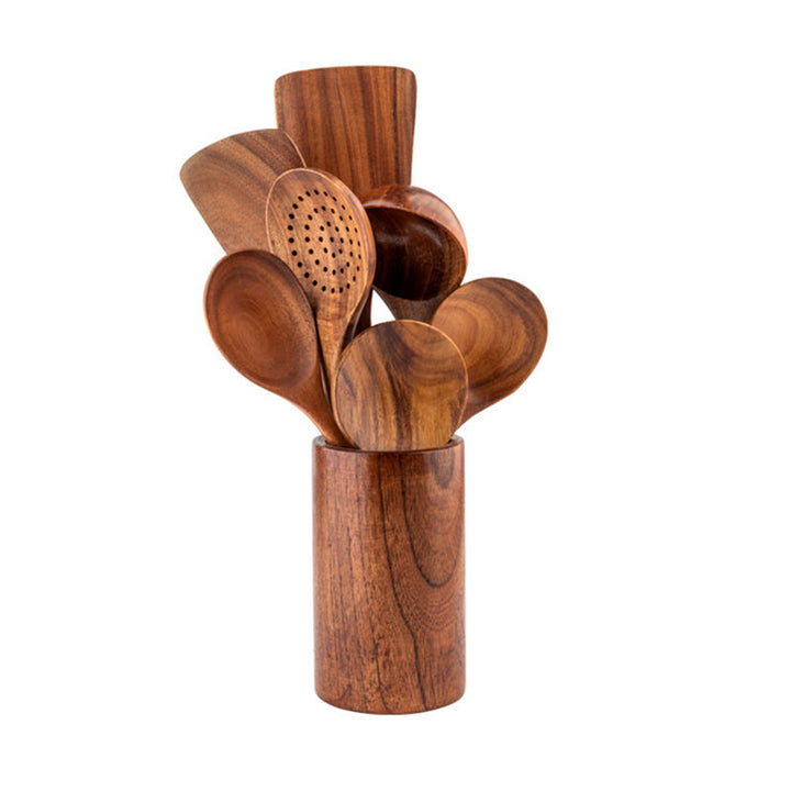 Teak Wood Bestikksett | Norvo