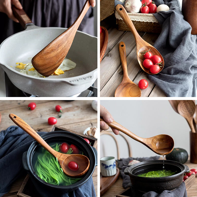 Teak Wood Bestikksett | Norvo