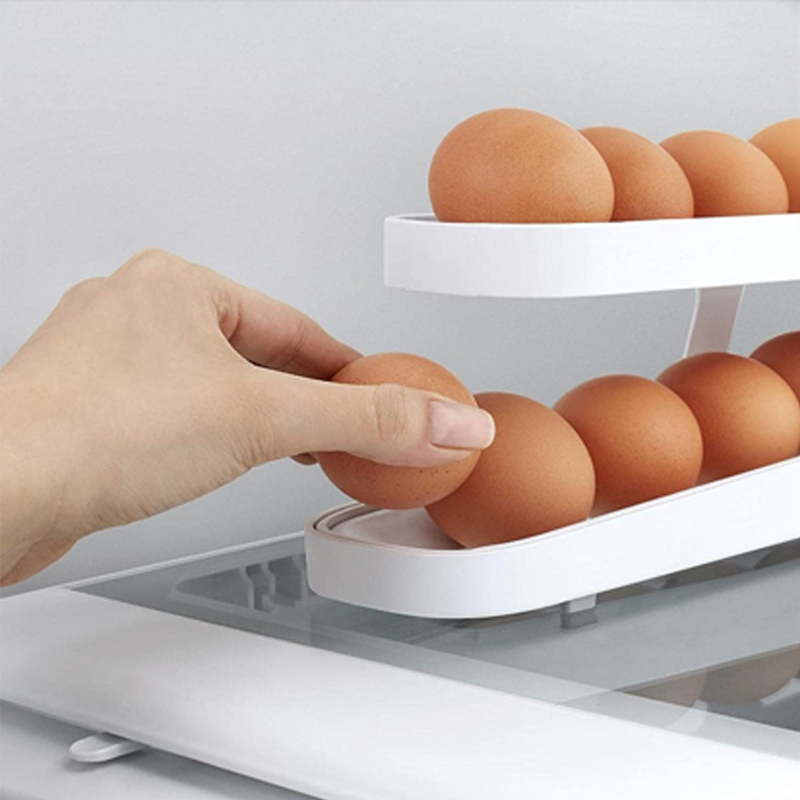Norvo | Automatisk Rullende Egg Holder Oppbevaringsboks