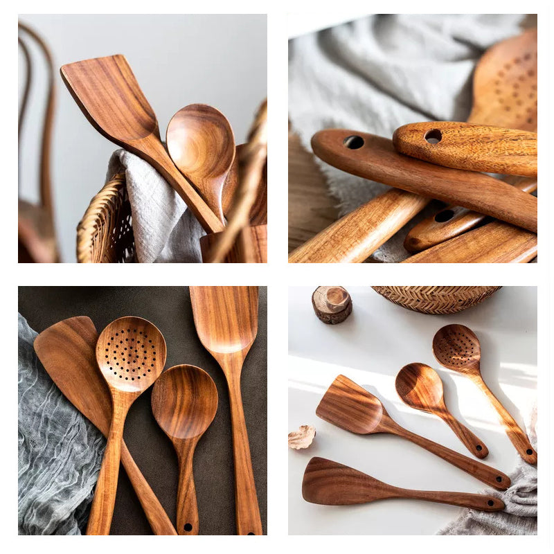 Teak Wood Bestikksett | Norvo