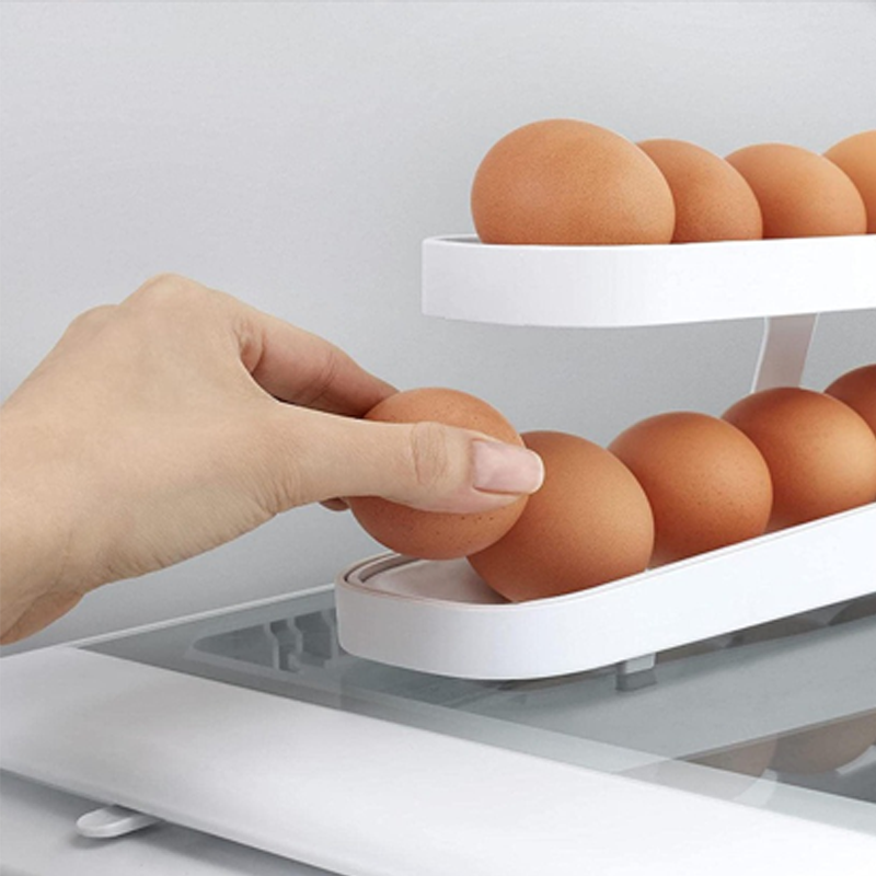 Norvo | Automatisk Rullende Egg Holder Oppbevaringsboks