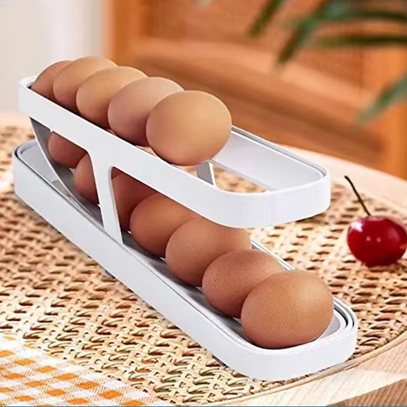 Norvo | Automatisk Rullende Egg Holder Oppbevaringsboks