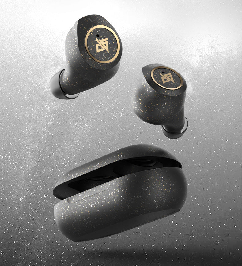 Norvo | Bluetooth 5.0 Trådløst Headset med Berøringskontroll, Støydemping, Rask Tilkobling, HiFi Lydkvalitet, & IPX5 Vanntett, til Hjem, Kontor & Skole (Stjernete svart)