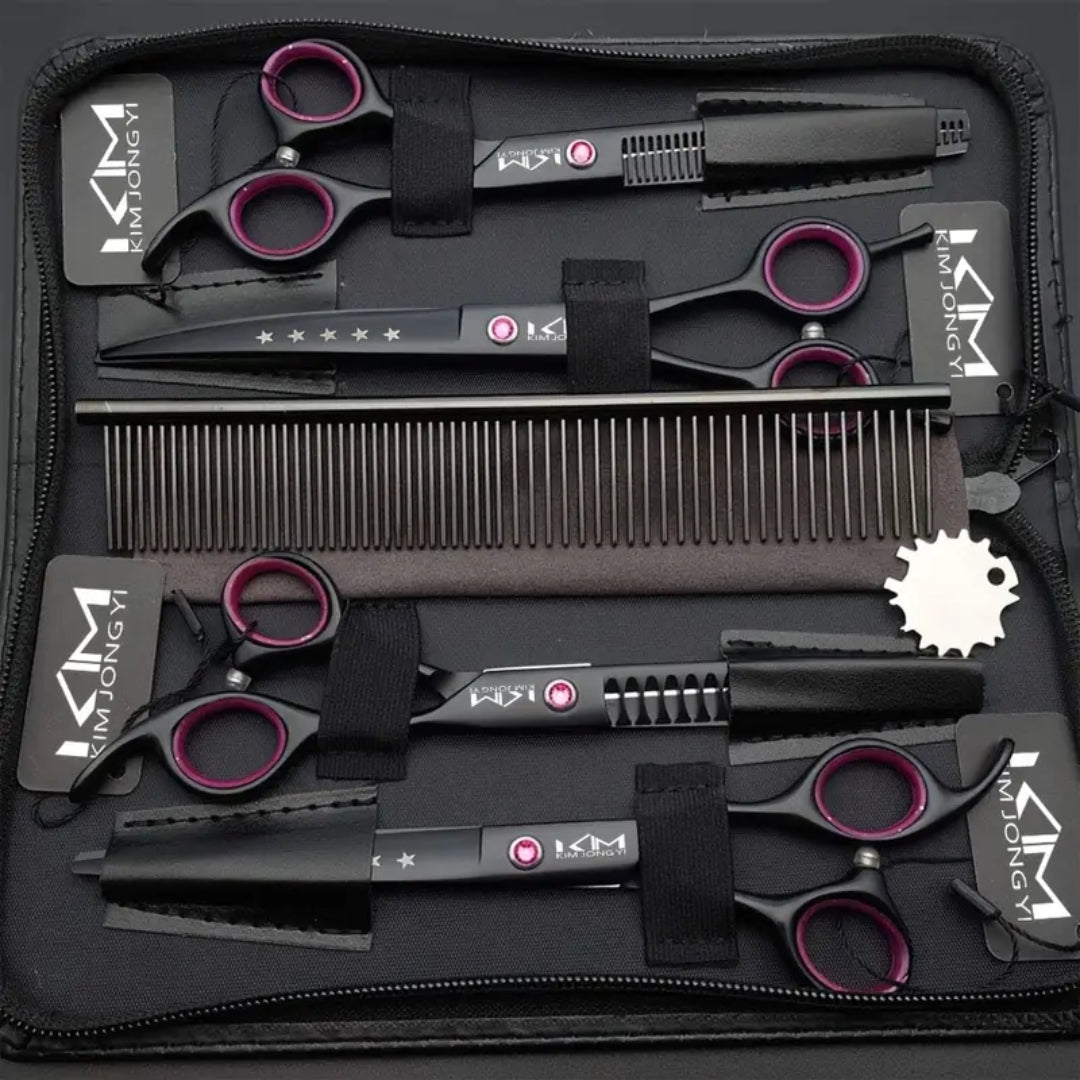 Norvo | TrimPro Pet Grooming Set – Komplett Saks Sett for Presis Pelspleie