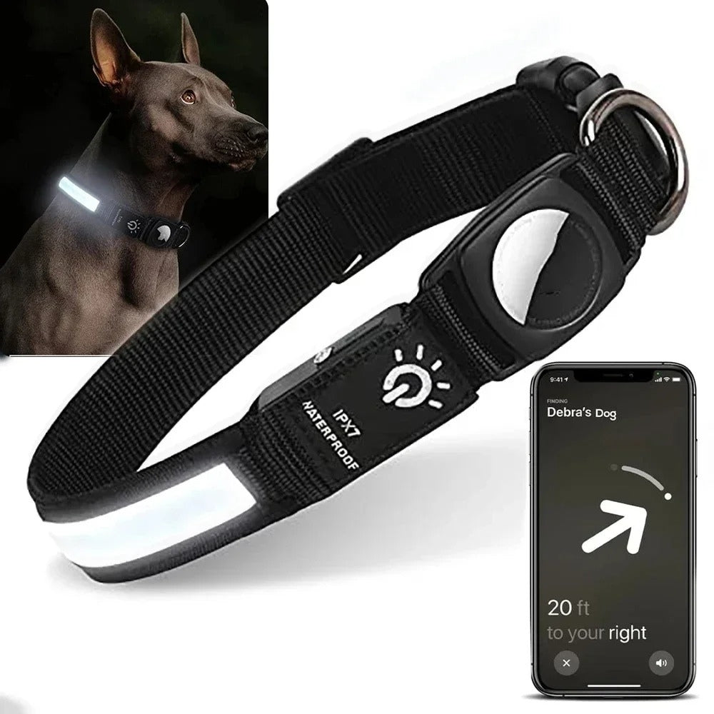 Norvo | Blinkende Hundehalsbånd – Vanntett LED Lysende Hundehalsbånd med USB Oppladbart Lys, Hundehalsbånd Belyst for Natt Sikkerhet, Alle Størrelser