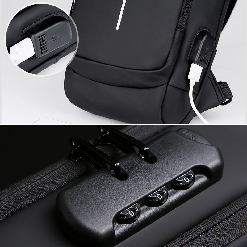 Norvo | USB-lading Sport Sling Tyverisikker Skulderveske