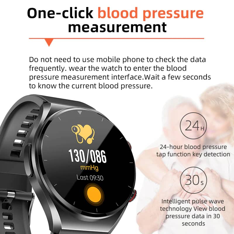 Norvo |  Én-Klikk Blodsukker Blodtrykk Ekg/Ekg Hrv Hjerteovervåking Suga Pro Helse Smartswatch