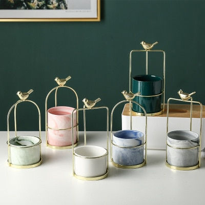 Norvo | Blomsterplantetopper med fugledesign for stilfull dekorasjon