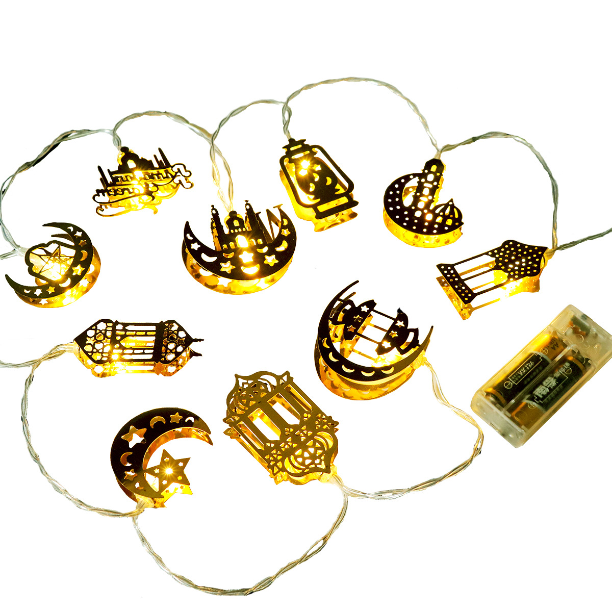 Norvo | Fargerik LED Lyssnor – Dekorative Lys med Måne og Lanternemotiver for Hjem og Hage