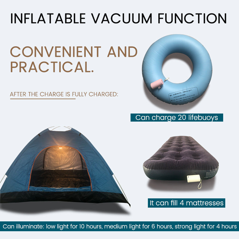 Norvo | Bærbar Luftkompressor + Campinglys