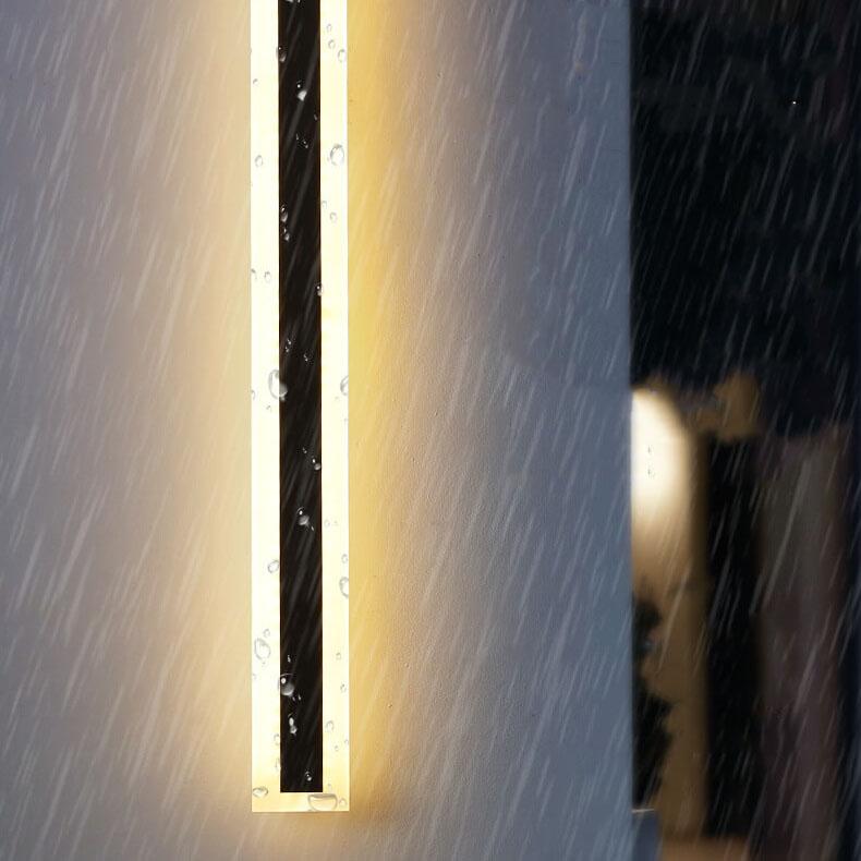 Norvo | Minimalistisk Utvidet Stangformet 1-Lys LED Akryll Utendørs Vanntett Vegglampe