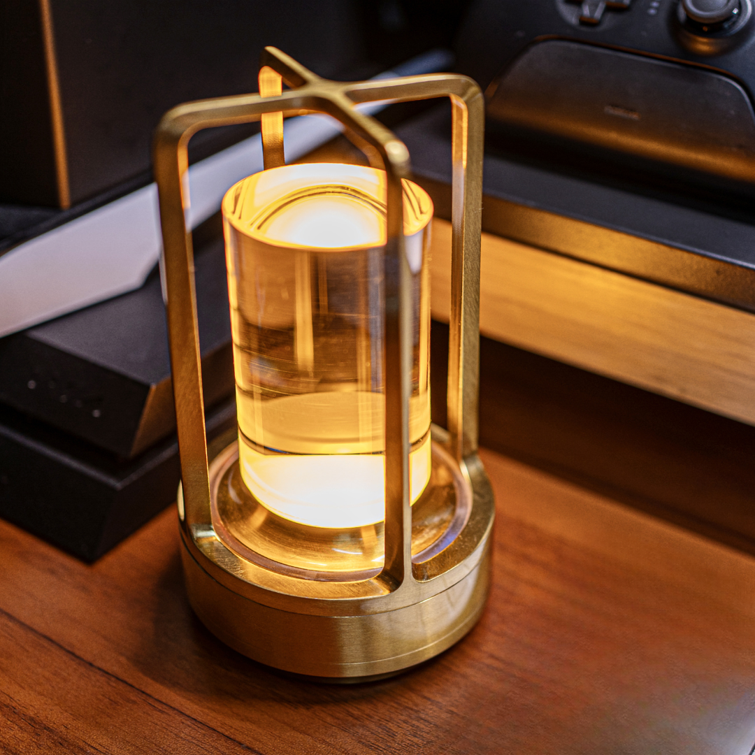 Norvo | Bordlampe Krystall Glass Oppladbart Lys