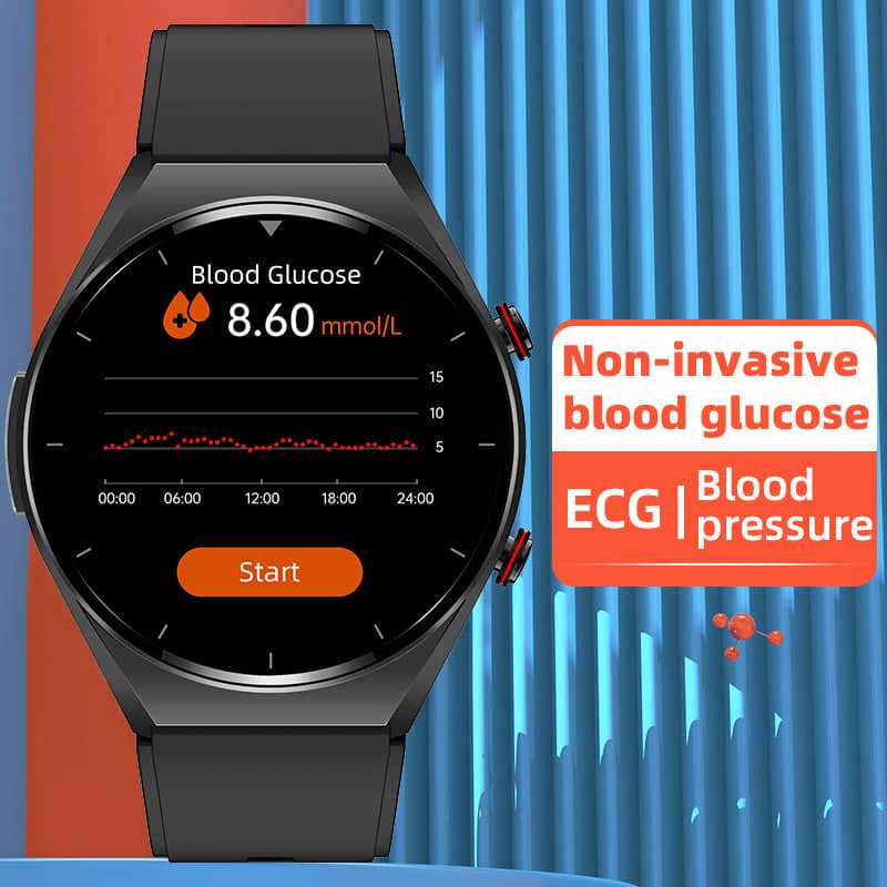 Norvo |  Én-Klikk Blodsukker Blodtrykk Ekg/Ekg Hrv Hjerteovervåking Suga Pro Helse Smartswatch