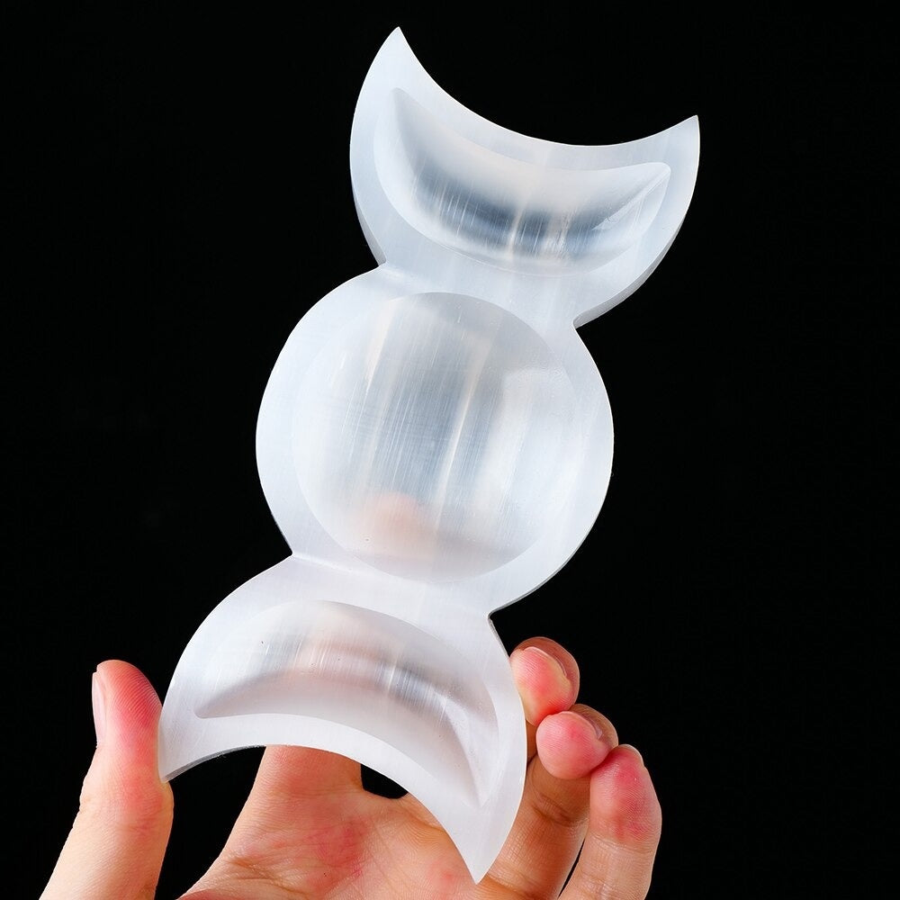 Norvo | Måne Spådom Selenitt Krystall Skål