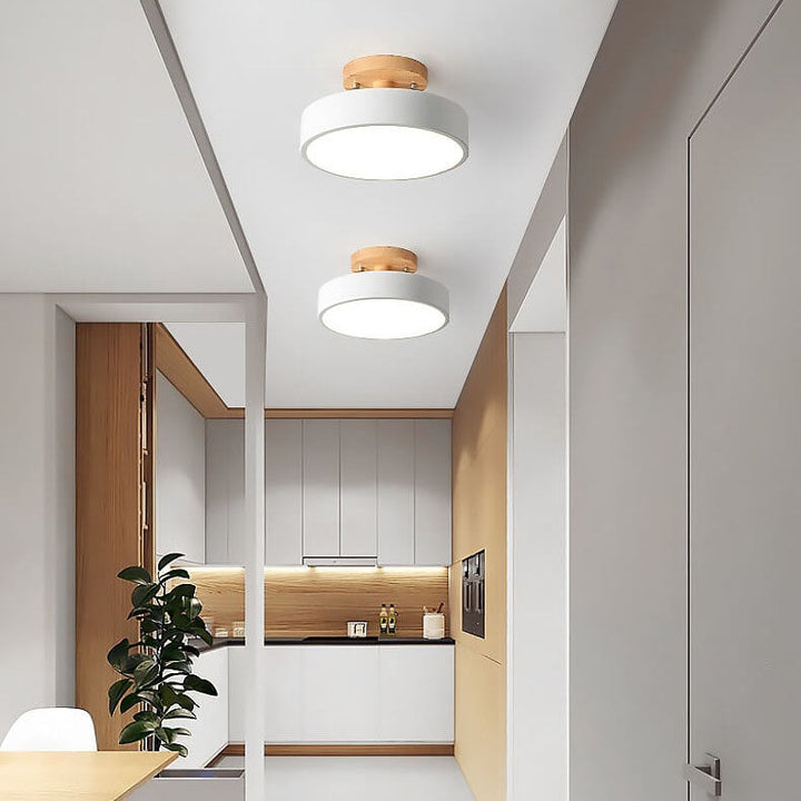 Norvo LED Rund Taklampe | Nordisk Design | Semi-Flush Montering | Økonomisk Innendørs Belysning