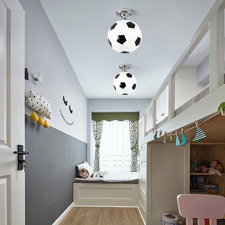 Norvo | SportLume Kreativ Taklampe | Basketball & Fotball Design | Halvmontert | Glasslampe