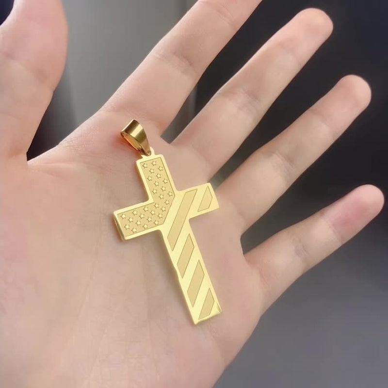 Norvo | Amerikansk flagg crossover anheng halskjede