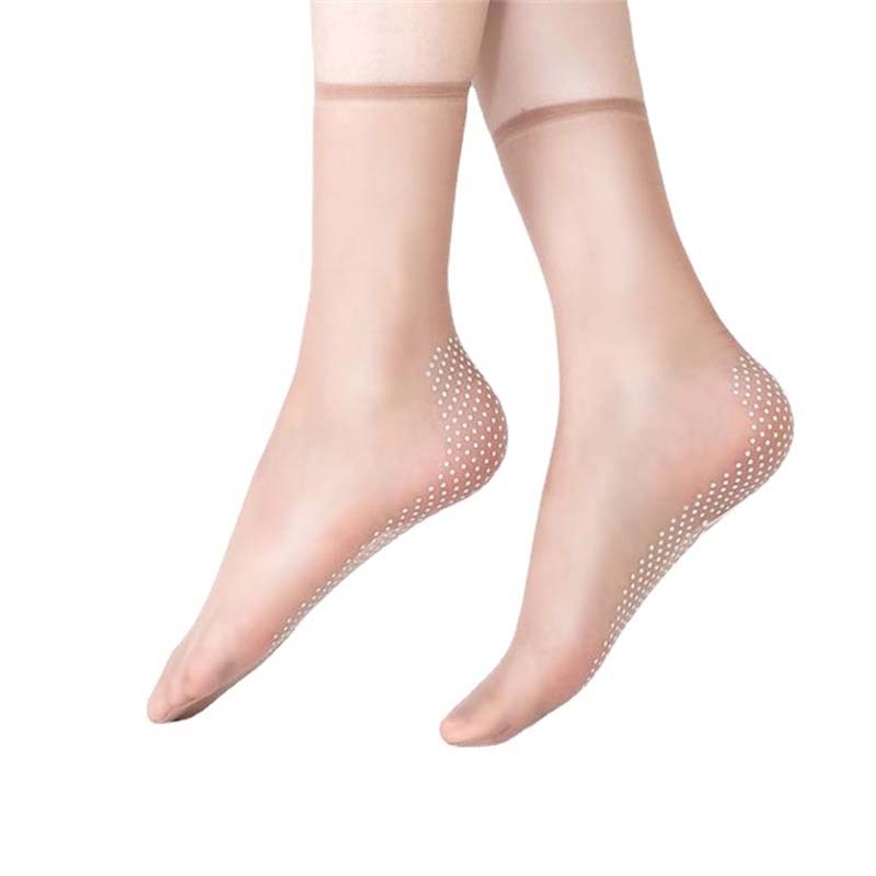 Norvo | Vår Sommer Usynlige Non-Slip Krystall Silke Sokker
