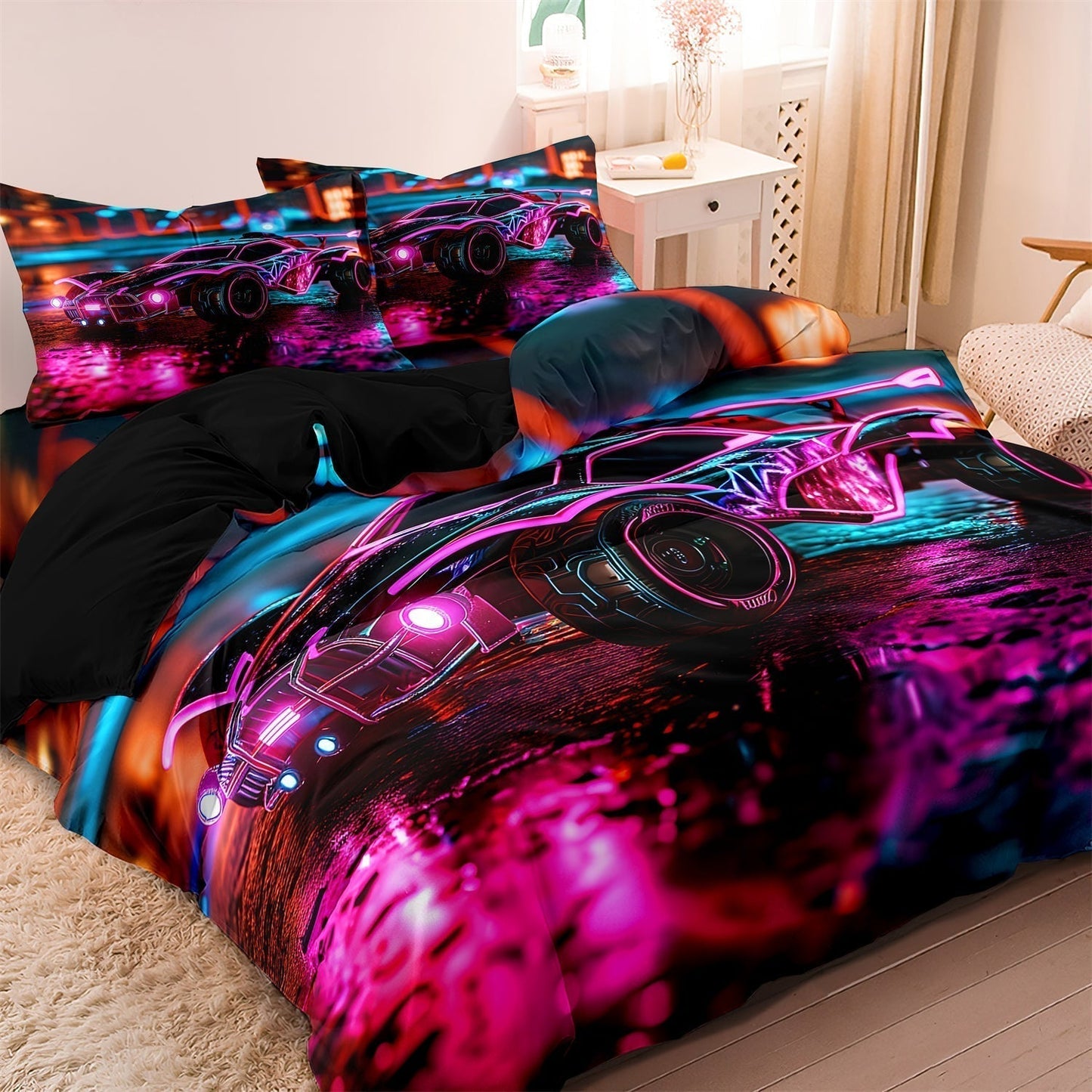 Norvo | TurboGlow - Neon Racerbil Duvet Sett