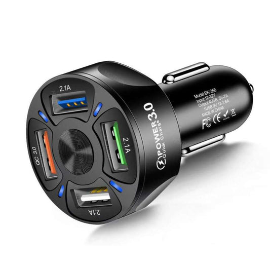 Norvo | 4 porter USB bil lader hurtig lading