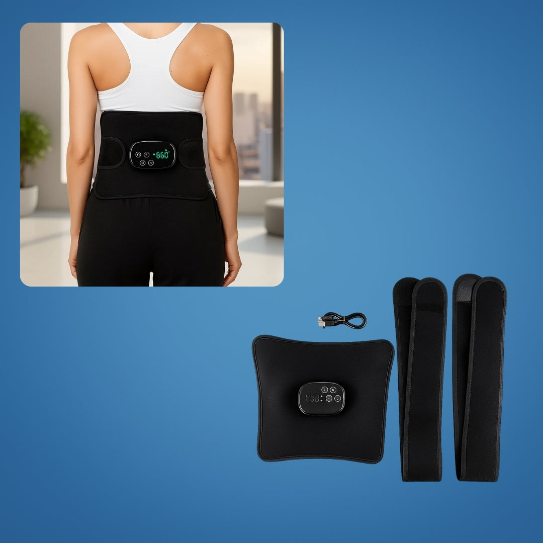 Rødlysbehandling og vibrasjon – Oppladbar oppvarmet omslag – Lindrer ryggsmerter, stivhet og muskelverk Norvo