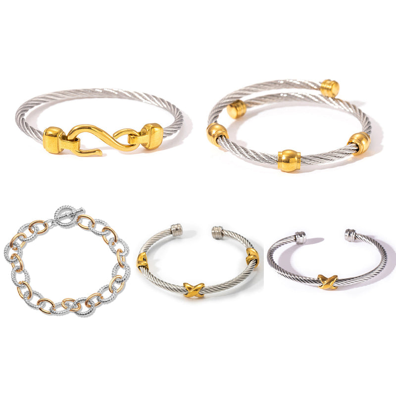 Norvo | To-farget knute vridd armbånd