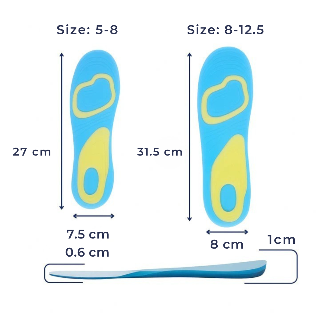 Plantar fasciitt lindring – Selvheftende gelpute – Hverdagskomfort for flate føtter Norvo