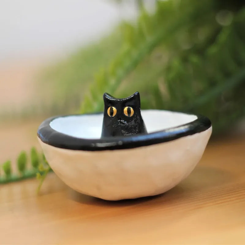 Norvo | Lucky Black Cat Decorative Bowl Dish