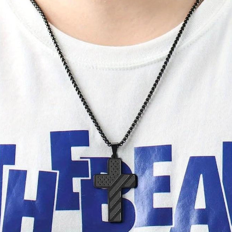 Norvo | Amerikansk flagg crossover anheng halskjede