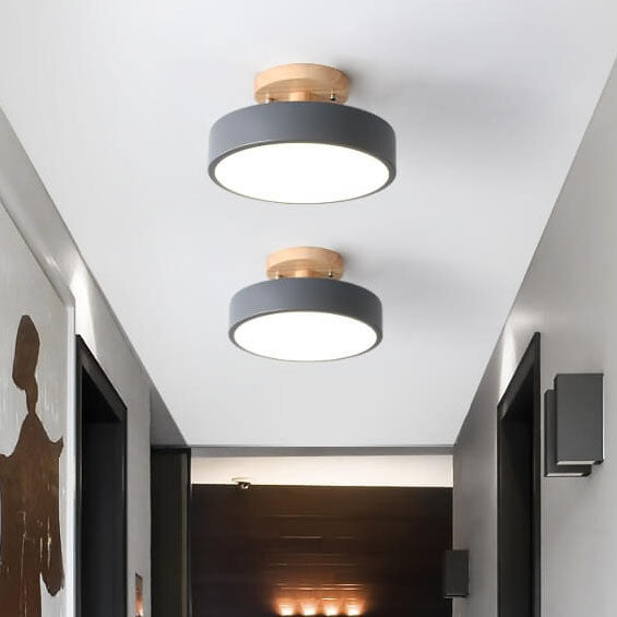 Norvo LED Rund Taklampe | Nordisk Design | Semi-Flush Montering | Økonomisk Innendørs Belysning