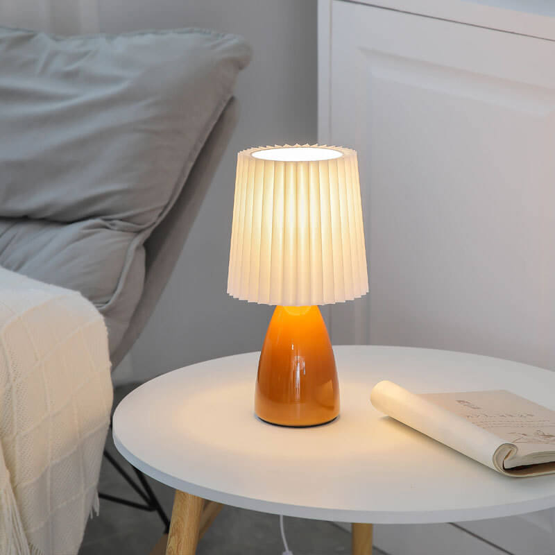 Norvo | Skandinavisk Retro Bordlampe med Foldsøm og Glassbase