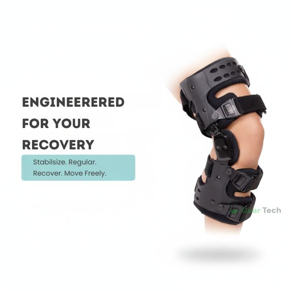 Norvo | Nedsatt osteoarthritis kneortose | Medial og lateral støtte for lettelse av bein-mot-bein artrose, justerbar størrelse for forbedret komfort