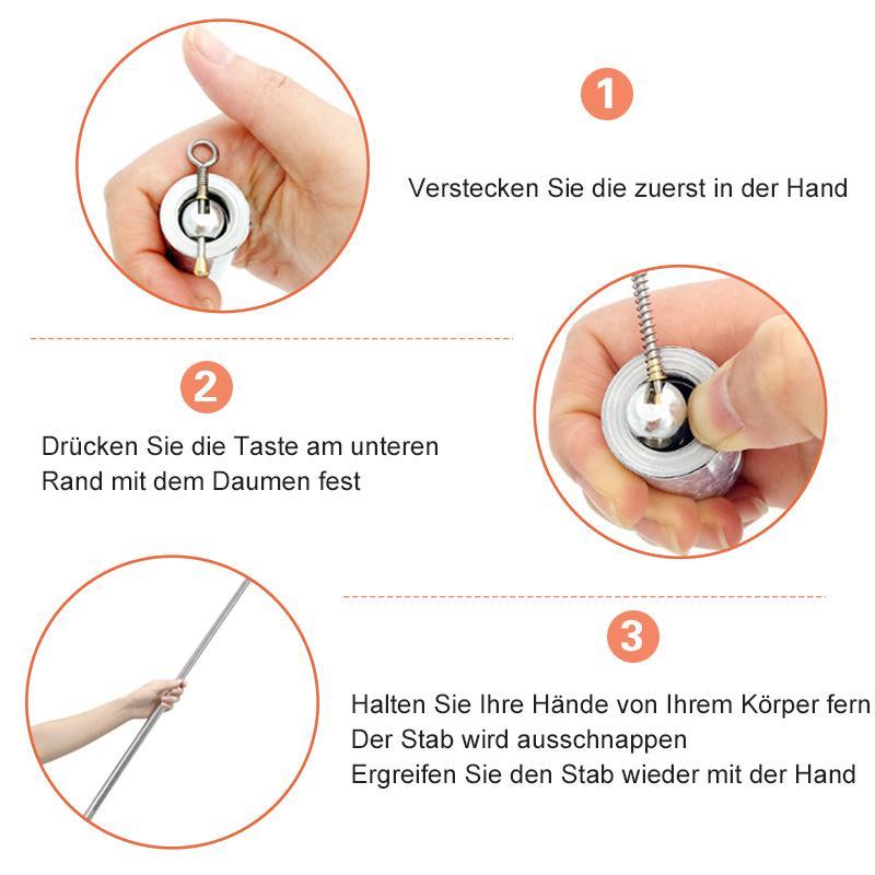 Norvo | Bærbar metallstang for selvforsvar og magi