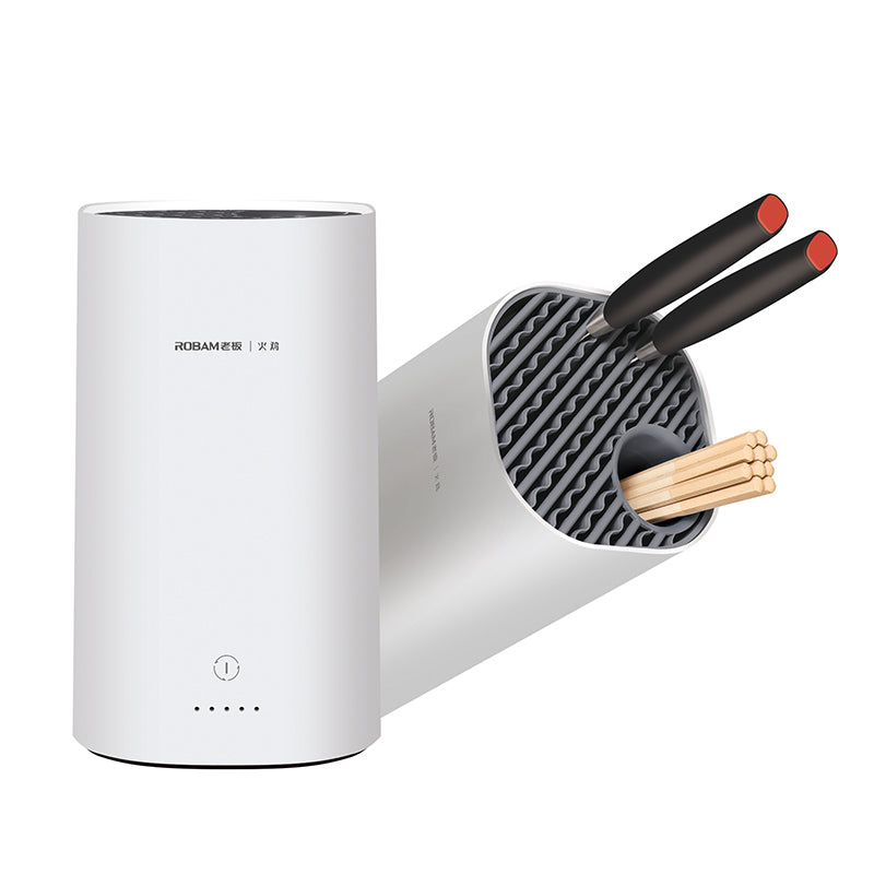 Norvo | Automatisk Intelligent Desinfeksjon Tørke Knivholder med UV Desinfeksjon, Høy Temperatur Tørking, Stor Kapasitet, Vaskbar Modul & Energi Sparing