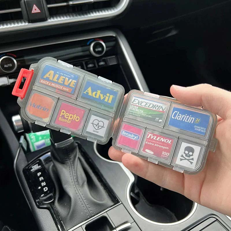 Norvo | Reise Pille Organisator Boks (161 Etiketter for Tilpasning)