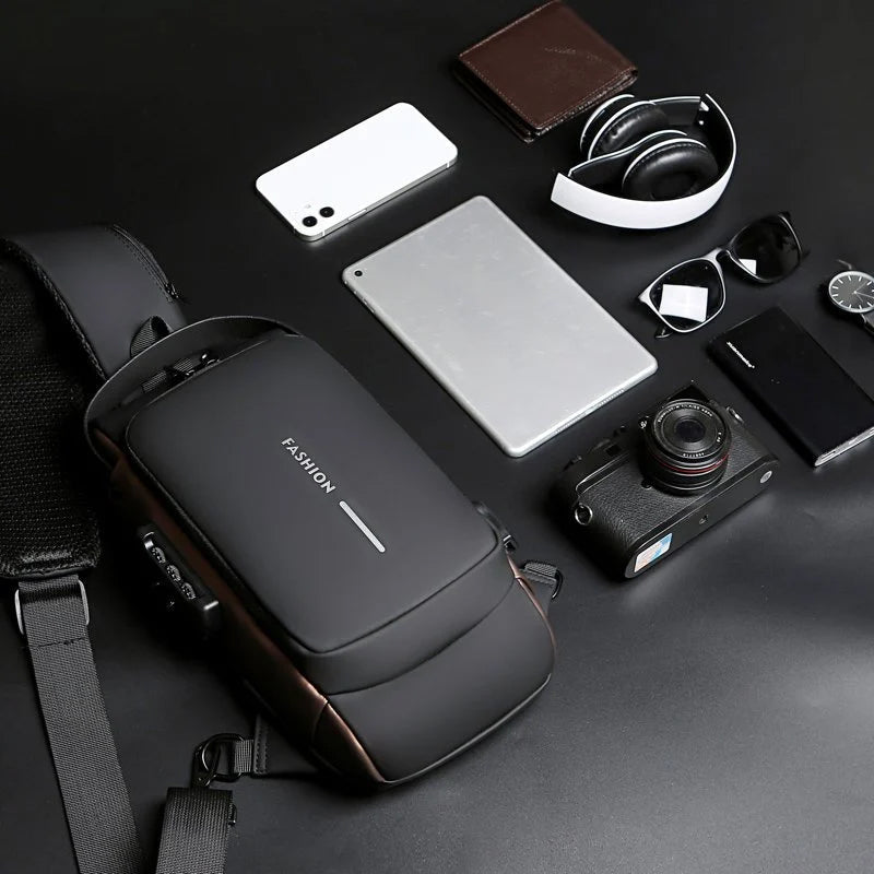 Norvo | USB-lading Sport Sling Tyverisikker Skulderveske