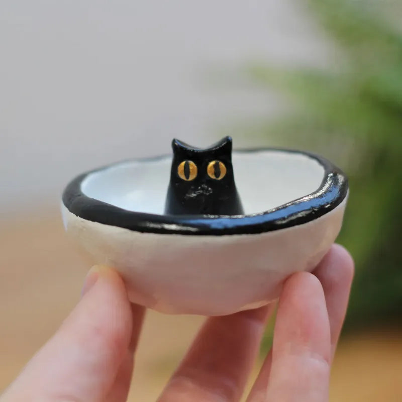 Norvo | Lucky Black Cat Decorative Bowl Dish