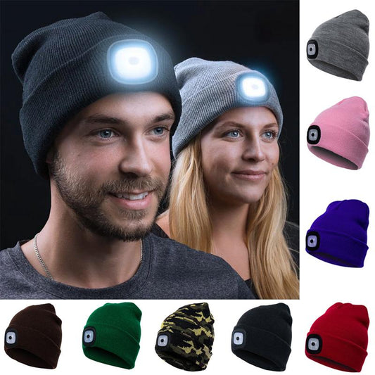 Norvo | Avtagbar LED Hodelykt Beanie Lue